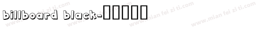 billboard black字体转换